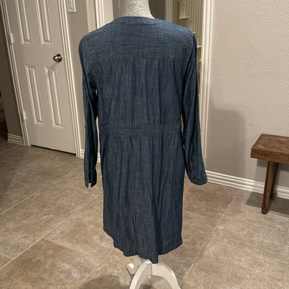 Women's J. Jill Denim Button Down Shirt Dress‎ Size Small - Picture 2 of 5